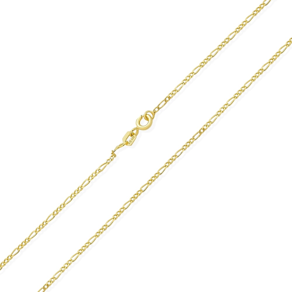 Sterling Silver Gold Plated Large Link Necklace 24 to 36. 